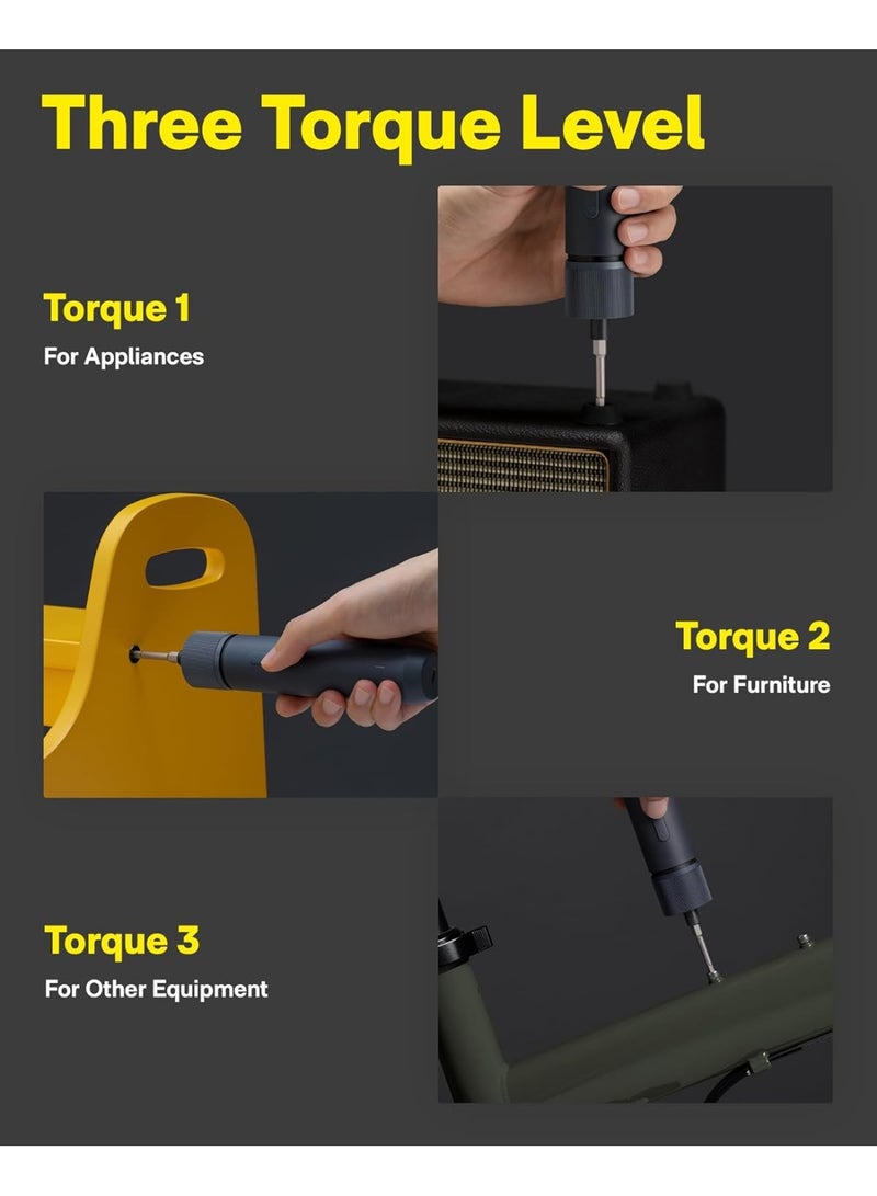 HOTO Electric Precision Screwdriver Set with 24 Bits – Rechargeable Mini Screwdriver Kit for Electronics Repair  (If brand is known, add it at the start) Example: Xiaomi Electric Precision Screwdriver Set with 24 Bits – Rechargeable - Image 3